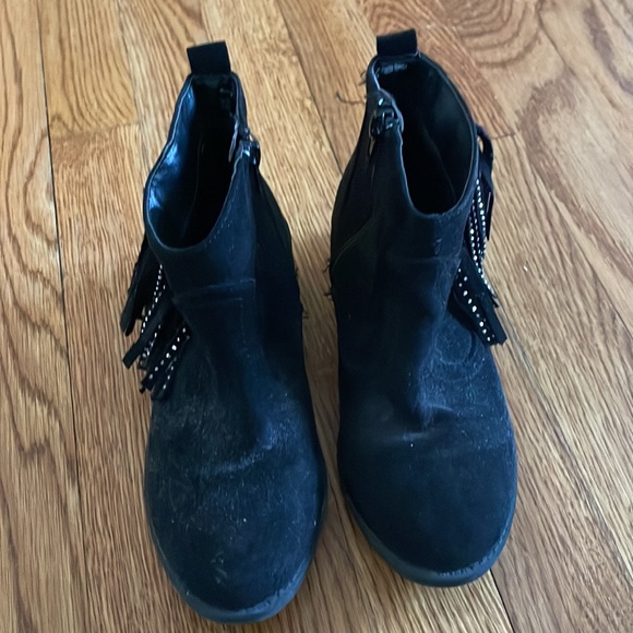 Steve Madden black sparkle fringe bootie - Picture 3 of 8